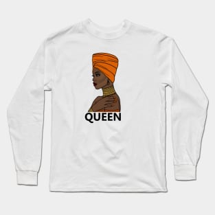 Afro Queen Black Girl Magic, Melanin Long Sleeve T-Shirt